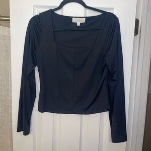 TJ Maxx Wild Skye Women's Black Long Sleeve Top Size Large